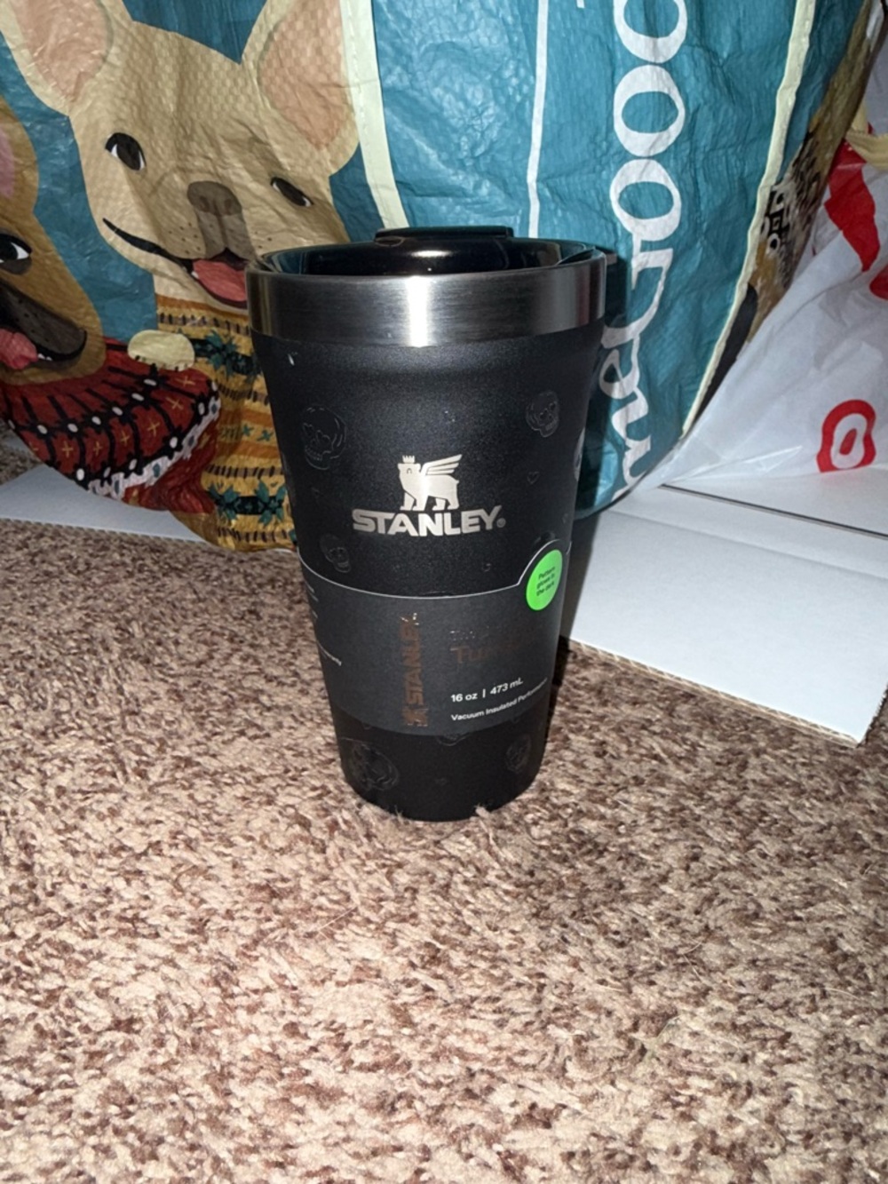 Stanley Black Glow in the Dark Skulls 16 oz Halloween Everyday Tumbler